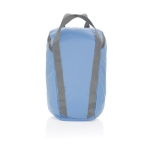 Youth-style RPET laptop backpack with compartments, 14” cyan blue colour