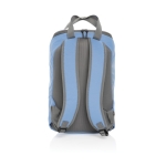 Youth-style RPET laptop backpack with compartments, 14” cyan blue colour