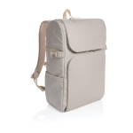 Multipurpose weekend backpack with 15.6” laptop compartment beige colour