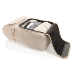 Multipurpose weekend backpack with 15.6” laptop compartment beige colour