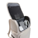 Multipurpose weekend backpack with 15.6” laptop compartment beige colour