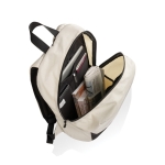 RPET travel backpack available in various colours, fits 15.6” laptop off white colour