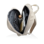 RPET laptop backpack with interior organisers, 15.6” beige colour