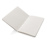 Recycled, branded felt notebook, A5, ruled pages blue colour