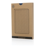 Recycled, branded felt notebook, A5, ruled pages blue colour