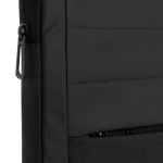 RPET laptop sleeve with seams and front pocket, 15.6” black colour fifth view