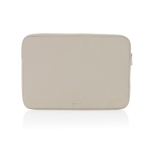 RPET laptop sleeve with seams and front pocket, 15.6” beige colour third view