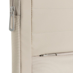 RPET laptop sleeve with seams and front pocket, 15.6” beige colour fifth view