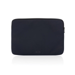 RPET laptop sleeve with seams and front pocket, 15.6” navy-blue colour