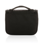 RPET travel toiletry bag with mesh pockets and compartment black colour