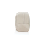 Elongated RPET toiletry bag with two pockets and handle beige colour fifth view