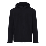 Branded men’s softshell jacket, casual fit, 300 g/m² black colour