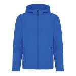 Branded men’s softshell jacket, casual fit, 300 g/m² royal blue colour