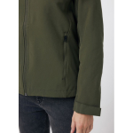 Branded men’s softshell jacket, casual fit, 300 g/m² khaki colour third model view