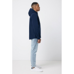 Branded men’s softshell jacket, casual fit, 300 g/m² navy-blue colour second model view