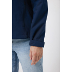 Branded men’s softshell jacket, casual fit, 300 g/m² navy-blue colour fourth model view