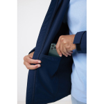 Branded men’s softshell jacket, casual fit, 300 g/m² navy-blue colour