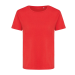 Women's slim-fit T-shirt in recycled cotton, 160 g/m² red colour