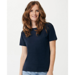 Women's slim-fit T-shirt in recycled cotton, 160 g/m² navy-blue colour