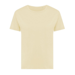 Women's slim-fit T-shirt in recycled cotton, 160 g/m² light yellow colour