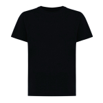 Kids’ T-shirt in recycled cotton, casual fit, 160 g/m² black colour