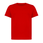 Kids’ T-shirt in recycled cotton, casual fit, 160 g/m² red colour