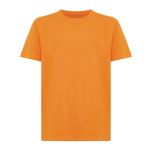 Kids’ T-shirt in recycled cotton, casual fit, 160 g/m² orange colour