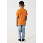 Kids’ T-shirt in recycled cotton, casual fit, 160 g/m² orange colour fifth model view