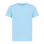 Kids’ T-shirt in recycled cotton, casual fit, 160 g/m² cyan blue colour