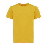 Kids’ T-shirt in recycled cotton, casual fit, 160 g/m² dark yellow colour