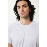 Casual-fit technical T-shirt in recycled polyester, 150 g/m² light grey colour