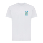 Casual-fit technical T-shirt in recycled polyester, 150 g/m² light grey colour printing view