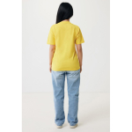 Unisex slim-fit T-shirt in recycled cotton, 160 g/m² yellow colour fifth model view