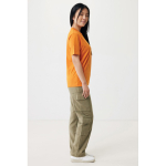 Unisex slim-fit T-shirt in recycled cotton, 160 g/m² orange colour fourth model view