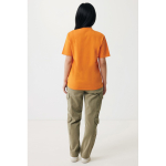 Unisex slim-fit T-shirt in recycled cotton, 160 g/m² orange colour fifth model view
