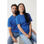 Unisex slim-fit T-shirt in recycled cotton, 160 g/m² royal blue colour model view