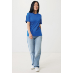 Unisex slim-fit T-shirt in recycled cotton, 160 g/m² royal blue colour second model view