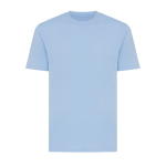 Unisex slim-fit T-shirt in recycled cotton, 160 g/m² cyan blue colour
