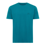 Unisex slim-fit T-shirt in recycled cotton, 160 g/m² pastel green colour view with logo