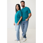 Unisex slim-fit T-shirt in recycled cotton, 160 g/m² pastel green colour model view