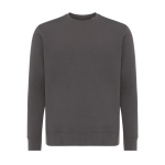 Unisex slim-fit sweatshirt in recycled cotton, 280 g/m² matt silver colour