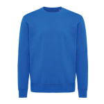Unisex slim-fit sweatshirt in recycled cotton, 280 g/m² royal blue colour