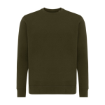 Unisex slim-fit sweatshirt in recycled cotton, 280 g/m² khaki colour
