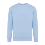 Unisex slim-fit sweatshirt in recycled cotton, 280 g/m² cyan blue colour