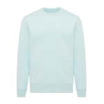 Unisex slim-fit sweatshirt in recycled cotton, 280 g/m² mint green colour