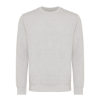 Unisex slim-fit sweatshirt in recycled cotton, 280 g/m² heather light grey colour