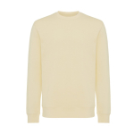 Unisex slim-fit sweatshirt in recycled cotton, 280 g/m² light yellow colour