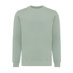 Unisex slim-fit sweatshirt in recycled cotton, 280 g/m² olive green colour