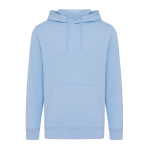 Unisex slim-fit sweatshirt in recycled cotton, 280 g/m² cyan blue colour