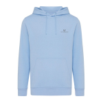 Unisex slim-fit sweatshirt in recycled cotton, 280 g/m² cyan blue colour